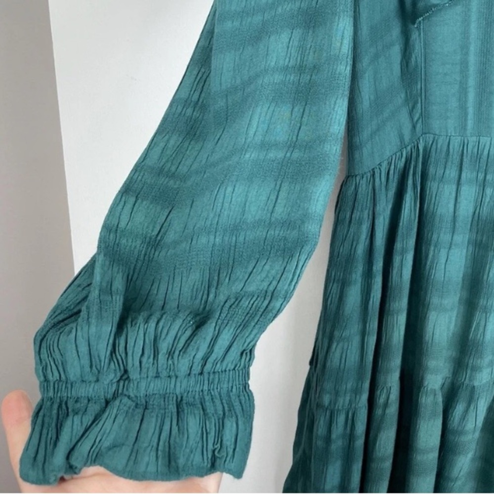 Anthropologie Amadi Rossi embossed ruffle shift dress - Picture 8 of 11